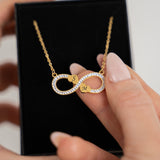 Collana Endless Love Infinity cuori con incisione