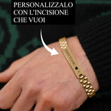 Bracciale da uomo con maglia orologio di lusso personalizzabile