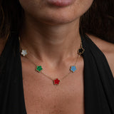 Collana con Fiori Multicolor modello Van Cleef