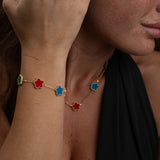 Collana con Fiori Multicolor modello Van Cleef