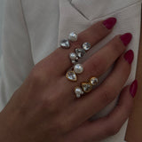 Anello con Perla e Cristalli - Sparkle