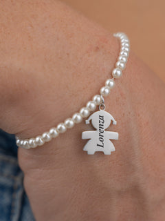 Bracciale con perline e bimbi ✦ Sweet Baby