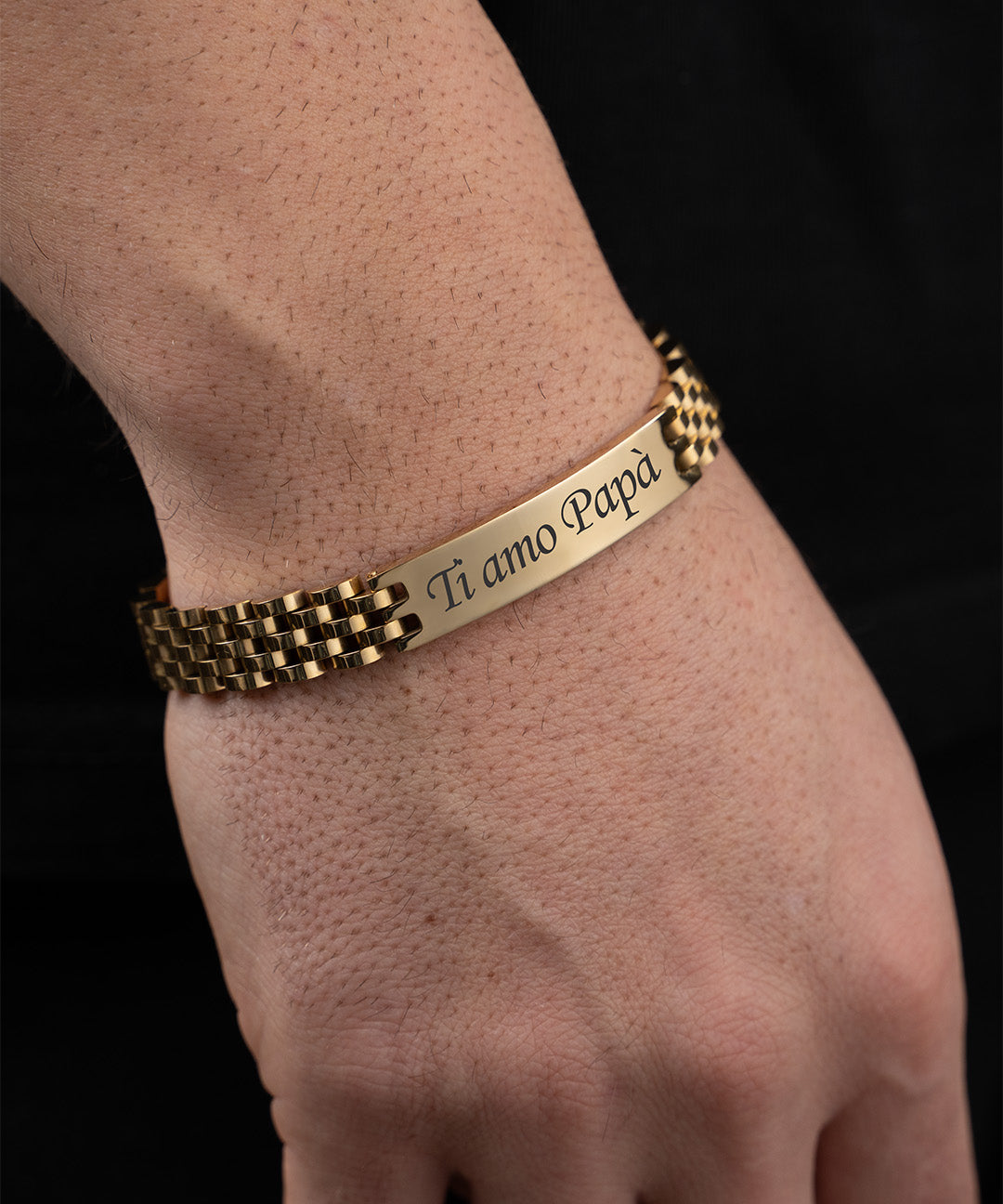 Bracciale da uomo con maglia orologio di lusso personalizzabile