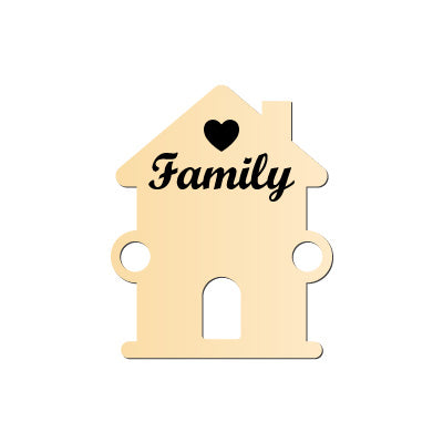 Componente Bracciale Famiglia Oro con incisione