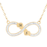 Collana Endless Love Infinity cuori con incisione