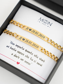 Bracciali per Coppia Personalizzati con Incisione ✦ Unione Eterna