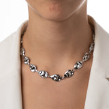 Collana Argento con Motivi Sinuosi - Silver Waves