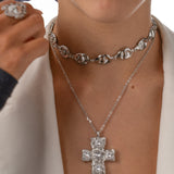 Collana con Pendente a Croce in Argento - Sacred Elegance