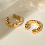 Ear Cuff Dorato con Design Intrecciato - Mystic Twist