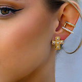 Ear cuff a spirale placcato oro in acciaio inossidabile - Selene