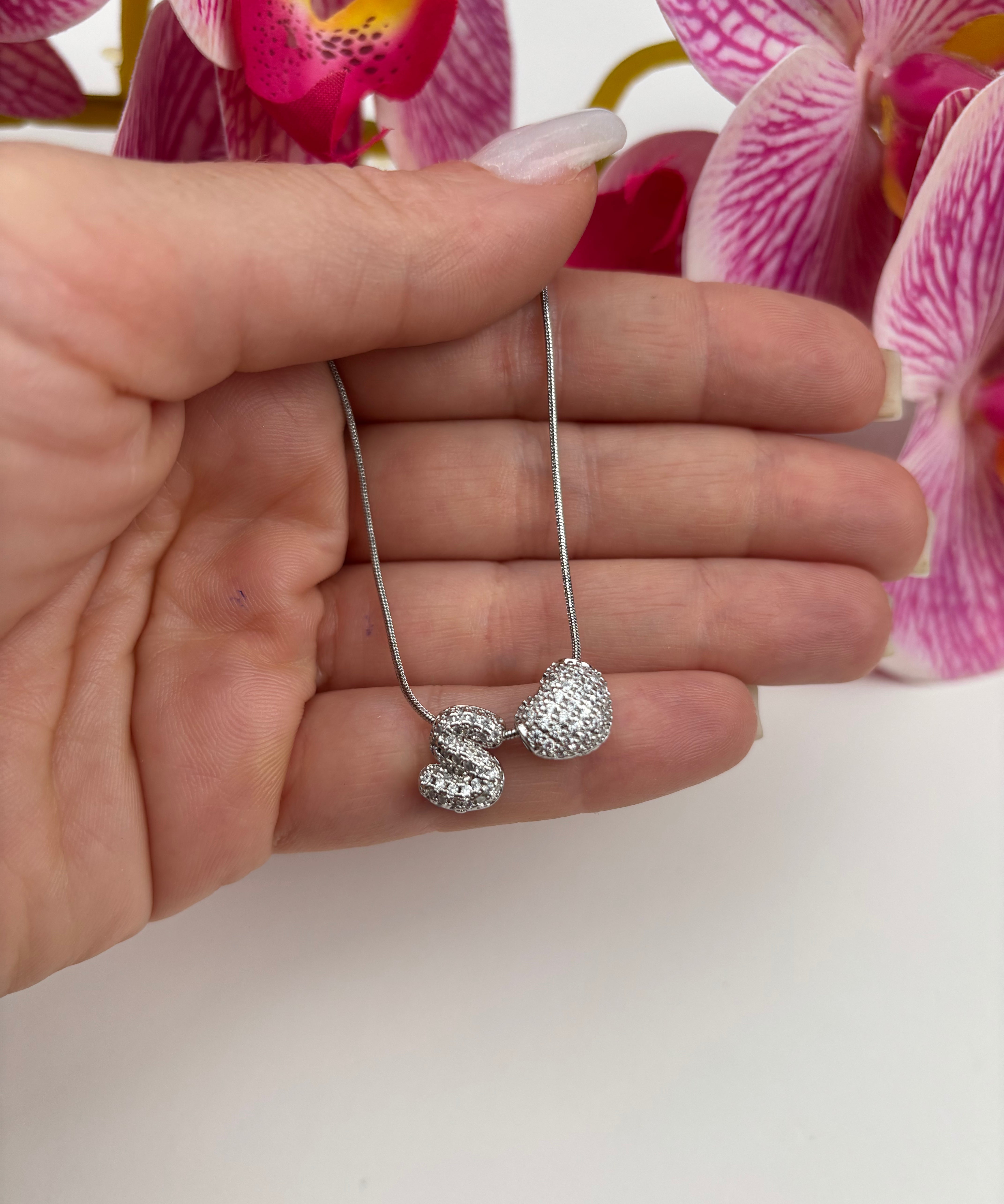 Collana con Lettera Zirconata - Shine