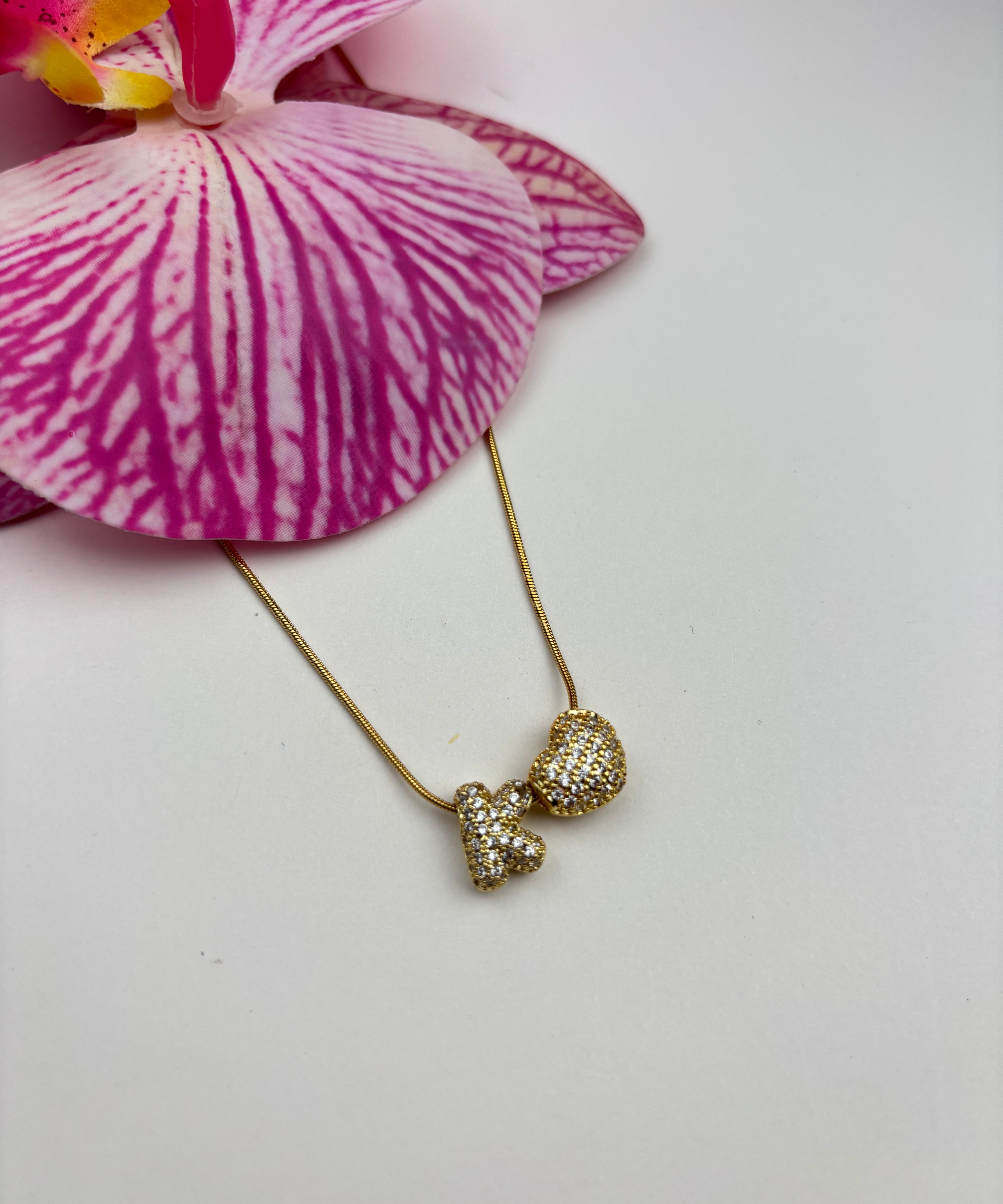 Collana con Lettera Zirconata - Shine