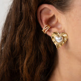 Ear Cuff Dorato con File di Zirconi - Lily