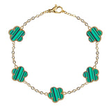 Bracciale luxury con Fiori modello Van Cleef Verde