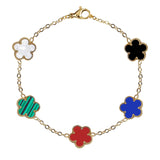 Bracciale luxury con Fiori modello Van Cleef Multicolor