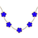 Collana con Fiori Blu modello Van Cleef