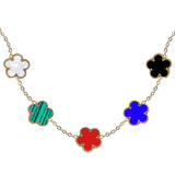 Collana con Fiori Multicolor modello Van Cleef