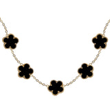 Collana con Fiori Nera modello Van Cleef