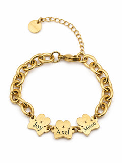 Bracciale personalizzato con zampette -  I Miei Cuccioli