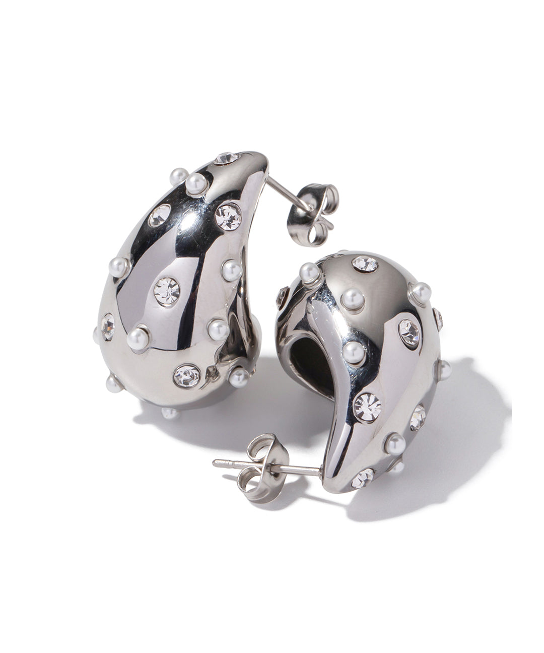 Orecchini a goccia con perle decorative - Lacrima del Cigno
